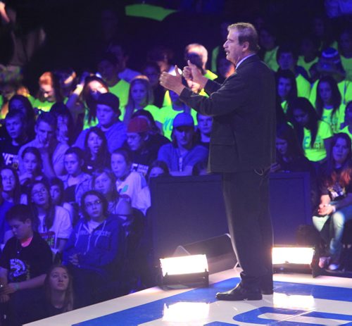 Former Mexican President Vicente Fox at the WE DAY event in the MTS Centre Wednesday.  Wayne Glowacki / Winnipeg Free Press Oct. 30 2013