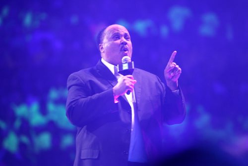 Martin Luther King 3rd - Human Rights advocate and the eldest son of the late Dr. Martin Luther King Jr. speaks to thousands of young people at the MTS Centre during the annual WE DAY event Wednesday morning.  October 30,  2013 Ruth Bonneville / Winnipeg Free Press