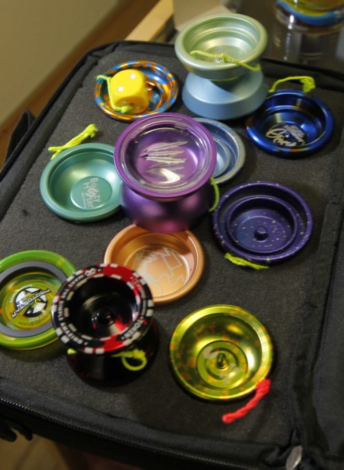 Newbridge Toy Store has started a yo yo night every Wednesday. Kids, teens and any adults interested in learning yo yo tricks are welcome to come down to the store and give 'er a try. A bunch of YOYOs. BORIS MINKEVICH / WINNIPEG FREE PRESS  October 30, 2013