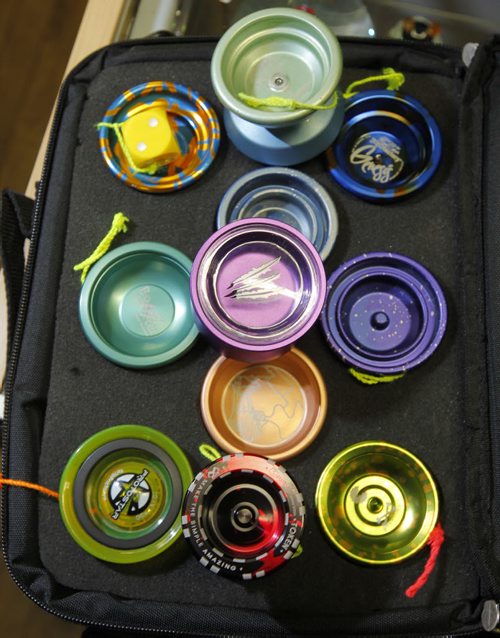 Newbridge Toy Store has started a yo yo night every Wednesday. Kids, teens and any adults interested in learning yo yo tricks are welcome to come down to the store and give 'er a try. A bunch of YOYOs. BORIS MINKEVICH / WINNIPEG FREE PRESS  October 30, 2013