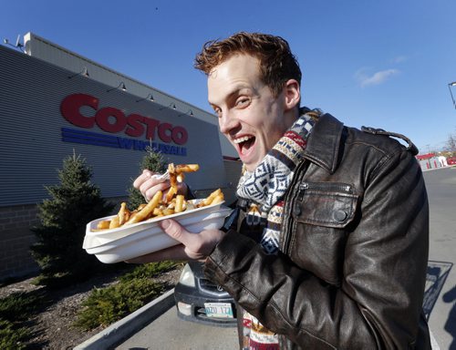 Our Winnipeg  , in pic  actor Ryan Miller  of the Fringe Festival group Hot Thesbian Action talks about Costco's poutine on Kenaston Blvd  Nov. 1 2013 / KEN GIGLIOTTI / WINNIPEG FREE PRESS