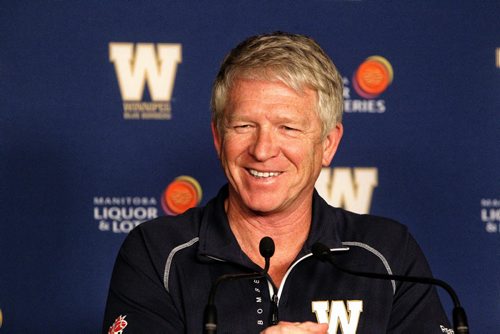 Winnipeg Blue Bombers head coach Tim Burke speaks to reporters the day after the final game of the season.  131103 November 3, 2013 Mike Deal / Winnipeg Free Press