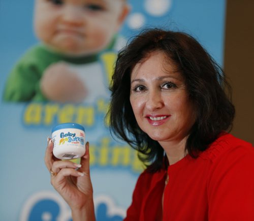 Madja Ficko founder of Olen  Cosmetics Corp. with her Baby Butz , all natural cream for infants with diaper rash -murray mcneill  story business. Nov. 4 2013 / KEN GIGLIOTTI / WINNIPEG FREE PRESS