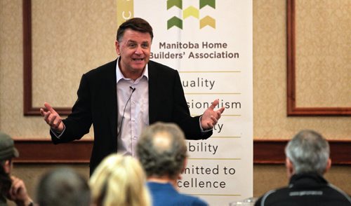 David Chilton the best-selling author of the book, The Wealthy Barber, was the featured speaker at this years Manitoba Home Builders Association housing forum and trade show, being held on Wednesday at the Victoria Inn.
131106 - November 6, 2013 MIKE DEAL / WINNIPEG FREE PRESS