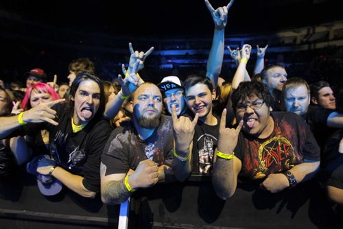 Metal classic Slayer rips it hard at the MTS Centre Thurs. evening. BORIS MINKEVICH / WINNIPEG FREE PRESS  November 7, 2013