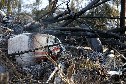 The scene of the plane crash near Red Lake, Ontario. A Bearskin Airline plane crashed just before landing killing five while two others survived.   131111 November 11, 2013 Mike Deal / Winnipeg Free Press