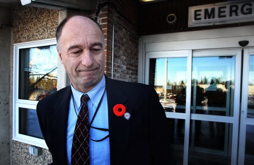 Paul Chatelain, CEO and president of  Red Lake Margaret Cochenour Memorial Hospital, outside the hospital in Red Lake, Ontario. A Bearskin Airline plane crashed just before landing killing five while two others survived.  131111 November 11, 2013 Mike Deal / Winnipeg Free Press