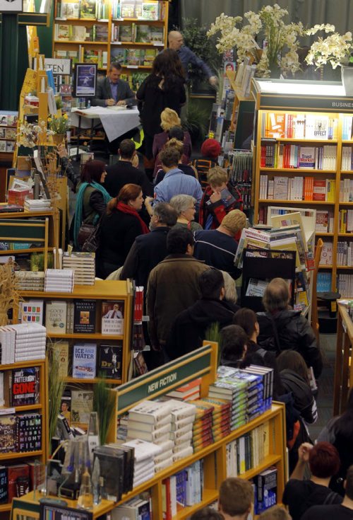 Chris Hadfield had lots of people his book signing, An Astronaut's Guide to Life on Earth, at McNally Robinson Booksellers. BORIS MINKEVICH / WINNIPEG FREE PRESS  November 13, 2013