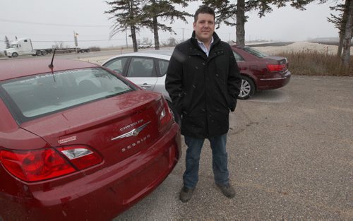 The 43-year-old family-run dealership is having half of its land expropriated by the province for highway expansion of the new Headingley twin highway under construction. The province has offered them about $60,000 but GM Kyle Critchley figures the acre hes losing is probably worth five times that amount.See Story- Nov 14, 2013   (JOE BRYKSA / WINNIPEG FREE PRESS)
