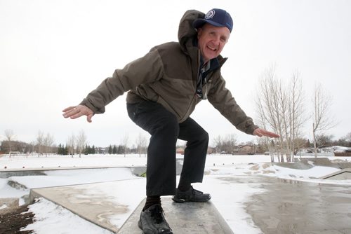 Tom Hardern has written about skateboarding in Winnipeg for the SundayXtra- Our Winnipeg column. He lives near this skate park West on Sturgeon Road,See Our Winnipeg column- Nov 19, 2013   (JOE BRYKSA / WINNIPEG FREE PRESS)