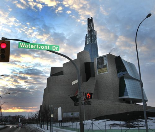 Changing the name of the portion of Waterfront Drive in front of the museum to Israel Asper Way is on the agenda for Wednesdays council meeting. Aldo Santin story.  Wayne Glowacki / Winnipeg Free Press Nov. 20. 2013 CMHR