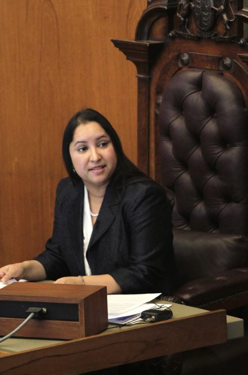 Devi Sharma's first day as Speaker at Wednesdays Winnipeg's City Council meeting. Aldo Santin story.  Wayne Glowacki / Winnipeg Free Press Nov. 20. 2013