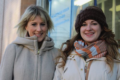 Canstar Community News Co-directors of Clothe the City Ashley Wood (left) and Andrea Dyck. (JORDAN THOMPSON)