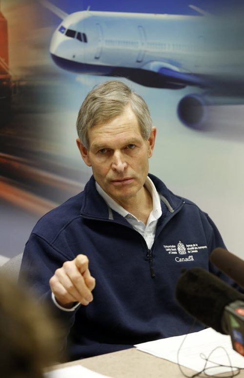 Plane Crash Update - Peter Hildebrand  Mgr. Central Region Air Operations of the Transportation  Safety Board of Canada gives update of for crash investigation  of Jan 2012  Keystone Air  Service  Piper Navajo   in  Spirit Lake  Mb . Nov. 21 2013 / KEN GIGLIOTTI / WINNIPEG FREE PRESS