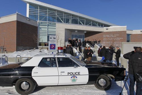 Grand opening of the new West District Police Station. An old cop car parked West District Police Station, 2321 Grant Avenue. BORIS MINKEVICH / WINNIPEG FREE PRESS  November 22, 2013