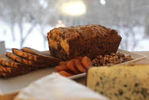 Date and Nut Loaf served with cheese. 49.8  Nov 27,, 2013 Ruth Bonneville / Winnipeg Free Press