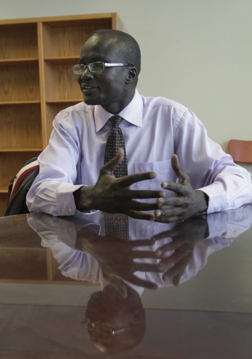 Reuben Garang  A Lost Boy of Sudan who is going back for a visit to Sudan. Carol Sanders story,  Wayne Glowacki / Winnipeg Free Press Nov. 28. 2013