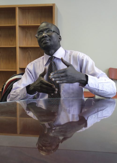 Reuben Garang  A Lost Boy of Sudan who is going back for a visit to Sudan. Carol Sanders story,  Wayne Glowacki / Winnipeg Free Press Nov. 28. 2013