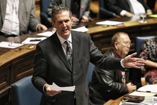 Leader of the provincial opposition party Brian Pallister during question period in the Manitoba Legislature Thursday afternoon.  131205 December 5, 2013 Mike Deal / Winnipeg Free Press