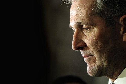 Leader of the provincial opposition party Brian Pallister during a scrum with the media in the Manitoba Legislative Building Thursday afternoon.  131205 - December 5, 2013 MIKE DEAL / WINNIPEG FREE PRESS