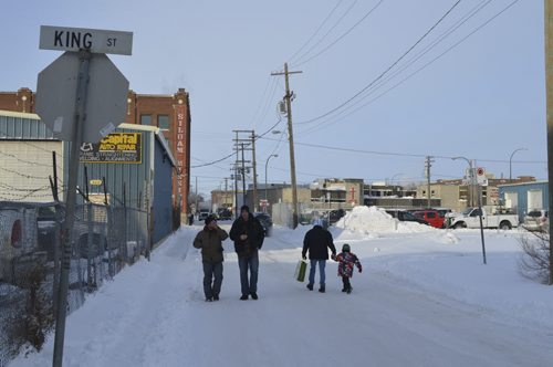 The walk most taken, a two block Henry Ave trek between Siloam and the Salvation Army hotels.   Winnipef Free Press photo by Gordon Sinclair Jr.