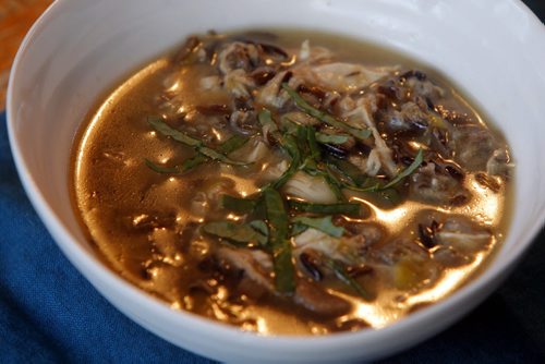 RECIPE SWAP - Turkey soup with wild rice and mushrooms. BORIS MINKEVICH / WINNIPEG FREE PRESS  December 10, 2013