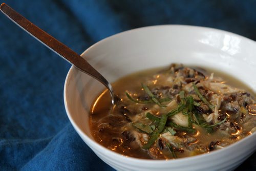 RECIPE SWAP - Turkey soup with wild rice and mushrooms. BORIS MINKEVICH / WINNIPEG FREE PRESS  December 10, 2013