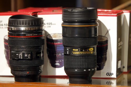 49.8 - INTERSECTION - Christmas Gift Guide Gifts. Desart with camera lens coffee mugs. BORIS MINKEVICH / WINNIPEG FREE PRESS  December 9, 2013