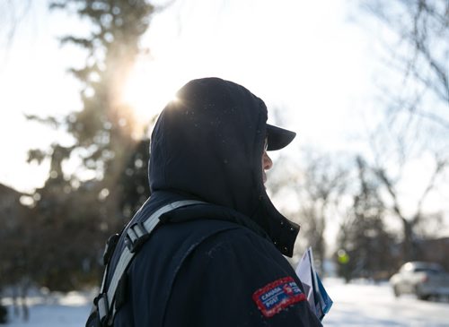 Canada Post plans to halt door-to-door mail delivery, reducing the total number of mail carriers by attrition -  mostly retirements. 131211 - Wednesday, December 11, 2013 - (Melissa Tait / Winnipeg Free Press)