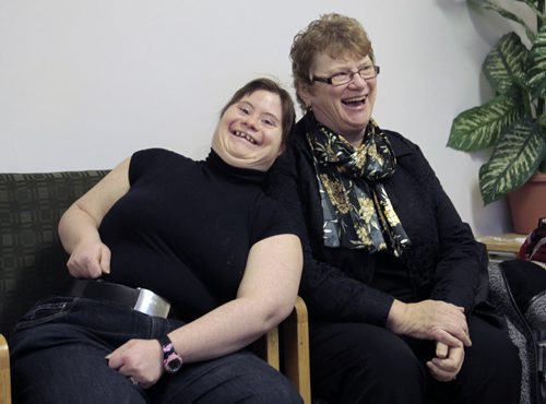 At left, Mary Jane Seargeant, a 32-year-old woman with Downs syndrome, and her mom Marietta. Mary Jane has learned new roles and responsibilities, and made friends in The Salvation Armys Community Venture Services in Winnipeg. Carol Sanders story. Wayne Glowacki / Winnipeg Free Press Dec.12. 2013