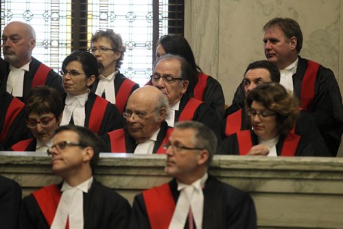 Judges swearing in ceremony, judges for file to ID'd by James and Mike December 13, 2013 - (Phil Hossack / Winnipeg Free Press)