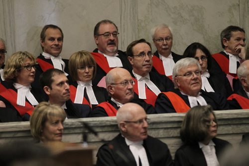 Judges swearing in ceremony, judges for file to ID'd by James and Mike December 13, 2013 - (Phil Hossack / Winnipeg Free Press)