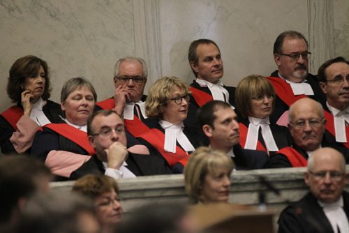 Judges swearing in ceremony, judges for file to ID'd by James and Mike December 13, 2013 - (Phil Hossack / Winnipeg Free Press)