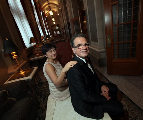 Rick Bel and Ida Albo pose at their Fort Garry hotel Friday. See Gord SInclair's story re: 100th Anniversary of the Hotel.  December 13, 2013 - (Phil Hossack / Winnipeg Free Press)