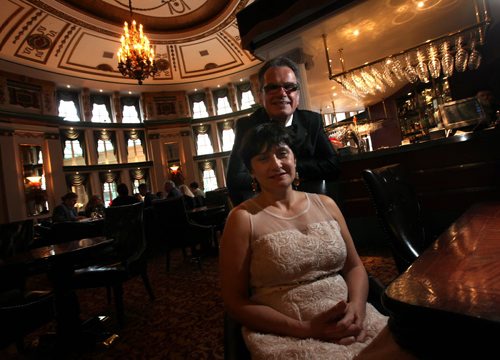 Rick Bel and Ida Albo pose at their Fort Garry hotel Friday. See Gord SInclair's story re: 100th Anniversary of the Hotel.  December 13, 2013 - (Phil Hossack / Winnipeg Free Press)
