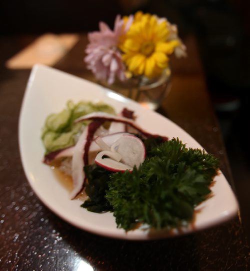 Gami Sushi's  Sunomono Salad See Marion's review. December 16, 2013 - (Phil Hossack / Winnipeg Free Press)