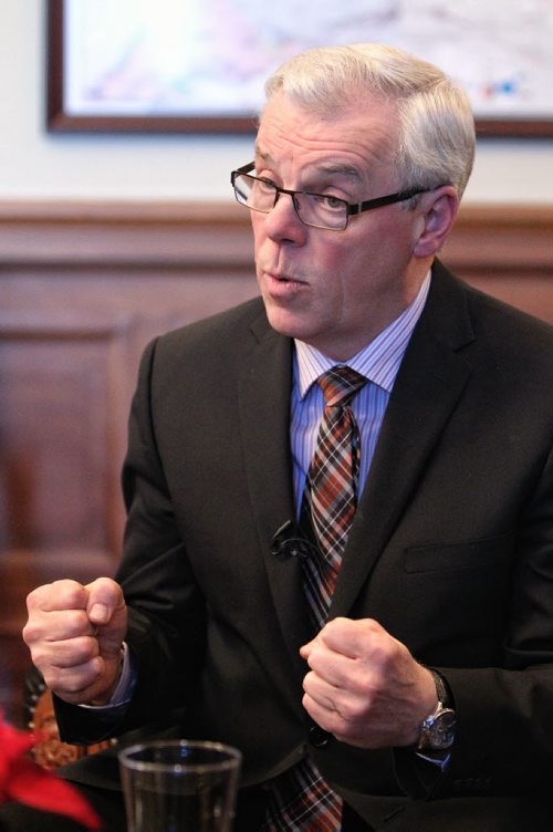 Premier Greg Selinger during his year end interview with the Winnipeg Free Press. 131219 - December 19, 2013 MIKE DEAL / WINNIPEG FREE PRESS