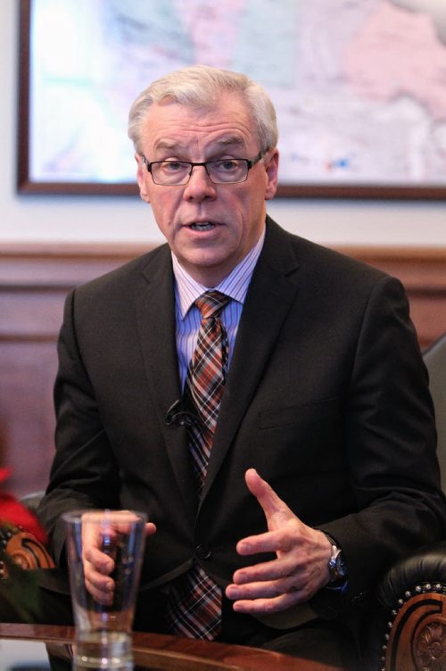 Premier Greg Selinger during his year end interview with the Winnipeg Free Press. 131219 - December 19, 2013 MIKE DEAL / WINNIPEG FREE PRESS