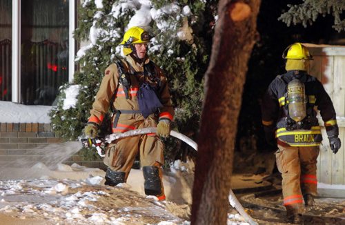 Fire scene at 325 Tyndall Ave. BORIS MINKEVICH / WINNIPEG FREE PRESS  December 19, 2013
