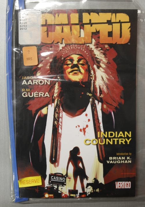 An aboriginal graphic novel part of the Mazinbiige Indigenous Graphic Novel Collection  in the U of M Elizabeth Dafoe Library.  To go with interview with Niigaan Sinclair.  Wayne Glowacki / Winnipeg Free Press Dec.20. 2013