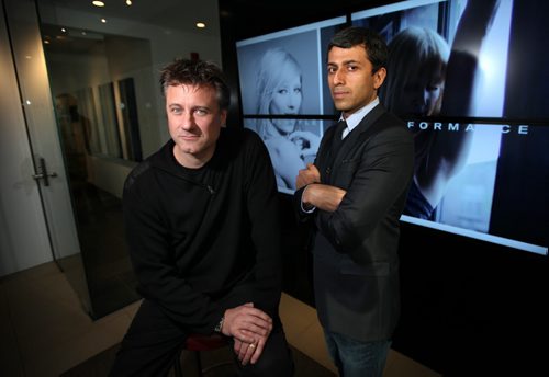 They're known around the world for their clothing but Mondetta is stepping into some new territory with its newly-launched interior design division. The Winnipeg-based company figures it has been designing clothes for so long it can extend its brand in the same way that Ralph Lauren and others have. Picture of Ash Modah (right) and their new head of interior design, Roman Rozumnyj. December 20, 2013 - (Phil Hossack / Winnipeg Free Press)