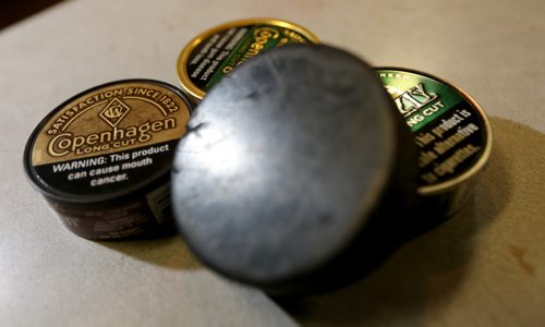 File art of chew for 49.8 (chewing tobacco) (smokeless tobacco) at Selkirk Steelers versus Portage Terriers, at Selkirk Rec Complex, Sunday, December 22, 2013. (TREVOR HAGAN/WINNIPEG FREE PRESS)