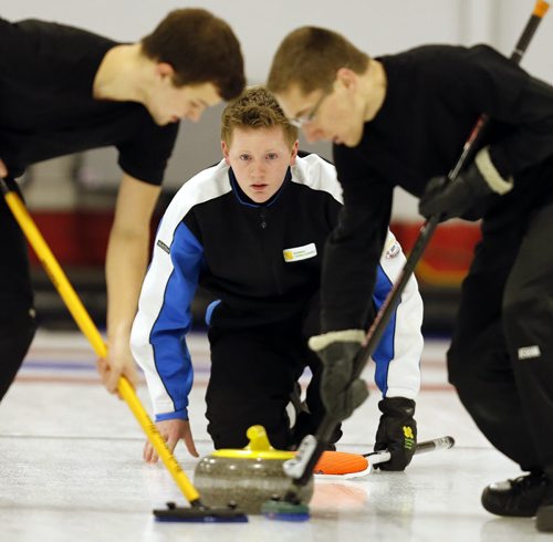 in pic  Braden Calvert  in game vs Ty Dilello  at the Canola  Junior Provincial Curling Championships at the  Portage Curling Club , kyle jahns story    Dec. 30 2013 / KEN GIGLIOTTI / WINNIPEG FREE PRESSDec. 30 2013 / KEN GIGLIOTTI / WINNIPEG FREE PRESSDec. 30 2013 / KEN GIGLIOTTI / WINNIPEG FREE PRESS