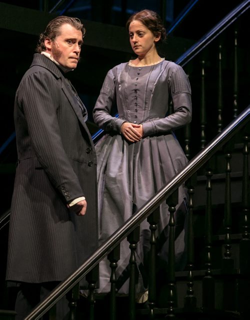 Jennifer Dzialoszynski stars as Jane Eyre along side Tim Campbell as Edward Rochester in the stage adaptation of Charlotte Bronte's celebrated novel Jane Eyre. The play, adapted by Julie Beckman, runs Jan. 9 to Feb. 1 at John Hirsch Mainstage 140107 - Tuesday, {month name} 07, 2014 - (Melissa Tait / Winnipeg Free Press)