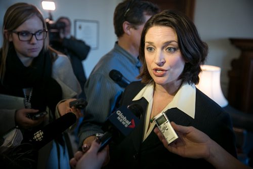 Health Minister Erin Selby spoke to media on Monday in her office at the Legislature to explain the WRHA and cab companies are working on a way to formalize the involvement of cab drivers and discharged patients. 140113 - Monday, {month name} 13, 2014 - (Melissa Tait / Winnipeg Free Press)