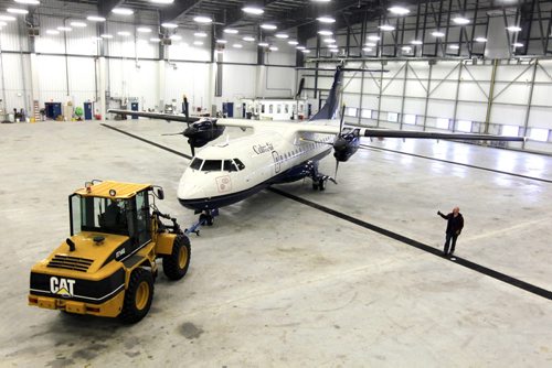 The new Calm Air hangar where several planes can fit in and be worked on. BORIS MINKEVICH / WINNIPEG FREE PRESS January 14, 2014