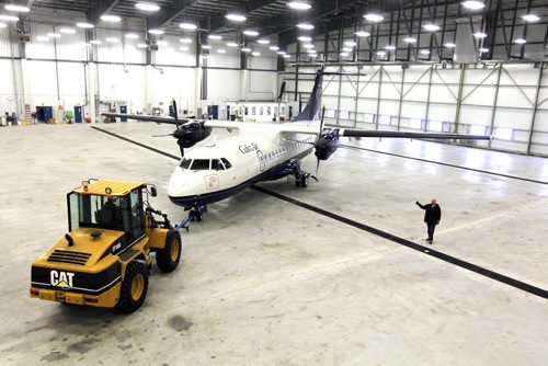 The new Calm Air hangar where several planes can fit in and be worked on. BORIS MINKEVICH / WINNIPEG FREE PRESS January 14, 2014