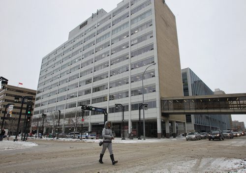 The Northwest corner of the newly renovated PSB building at Smith Street and Graham Avenue, formerly the Canada Post offices and now the Headquarters for the Winnipeg Police Service. 140114 - January 14, 2014 MIKE DEAL / WINNIPEG FREE PRESS