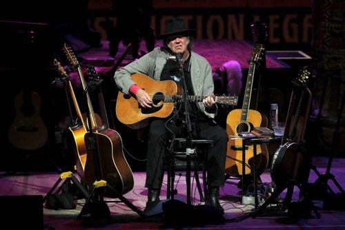 Neil Young - Benefit Concert at Centennial Concert Hall in Winnipeg, MB. BORIS MINKEVICH / WINNIPEG FREE PRESS January 16, 2014
