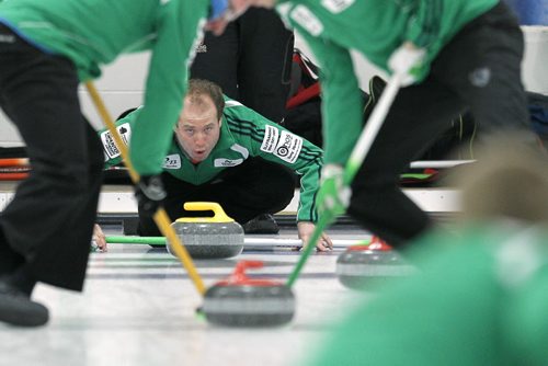 January 20, 2014 - 140120  -  Sean Grassie played Richard Daneault  in the Asham final of the Manitoba Open at the Assiniboine Memorial Curling Club Monday, January 20, 2014. John Woods / Winnipeg Free Press
